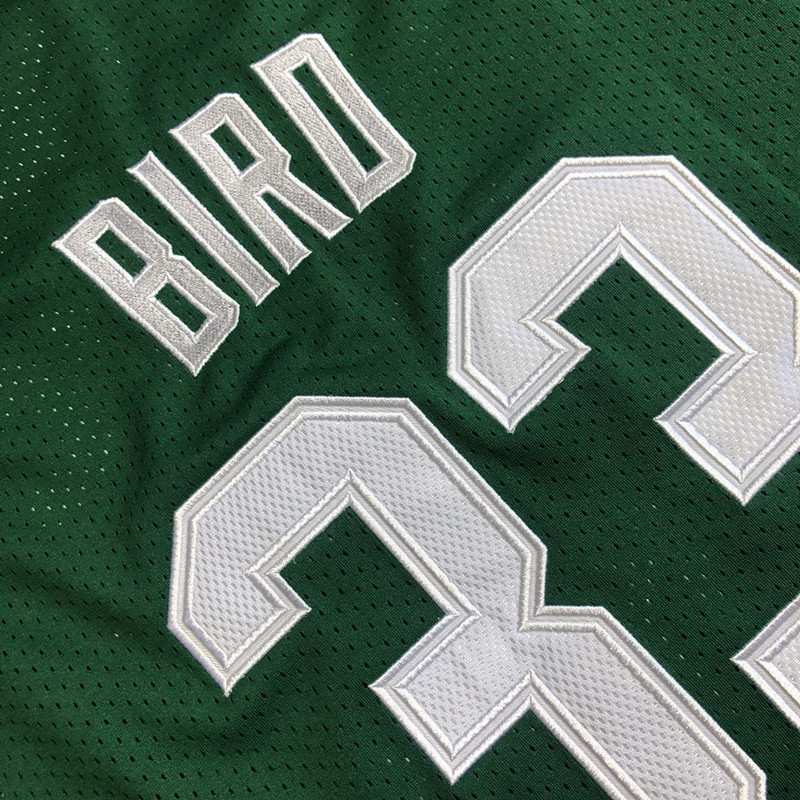 NBA Boston Celtics #33 Larry Bird Men's M&N 1985-86 Home Embroidery Jersey