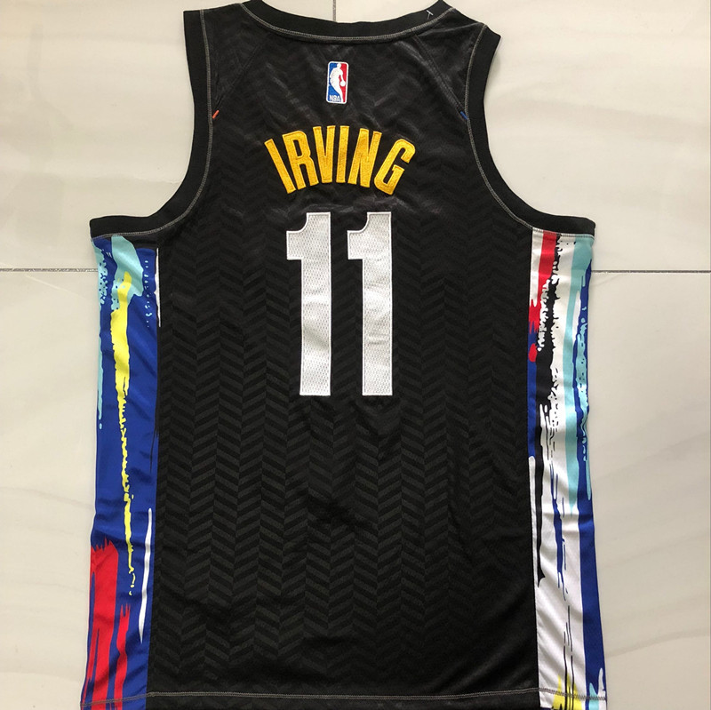 NBA Brooklyn Nets #11 Kyrie Irving Men's Nike 2020-21 City Edition Embroidery Jersey
