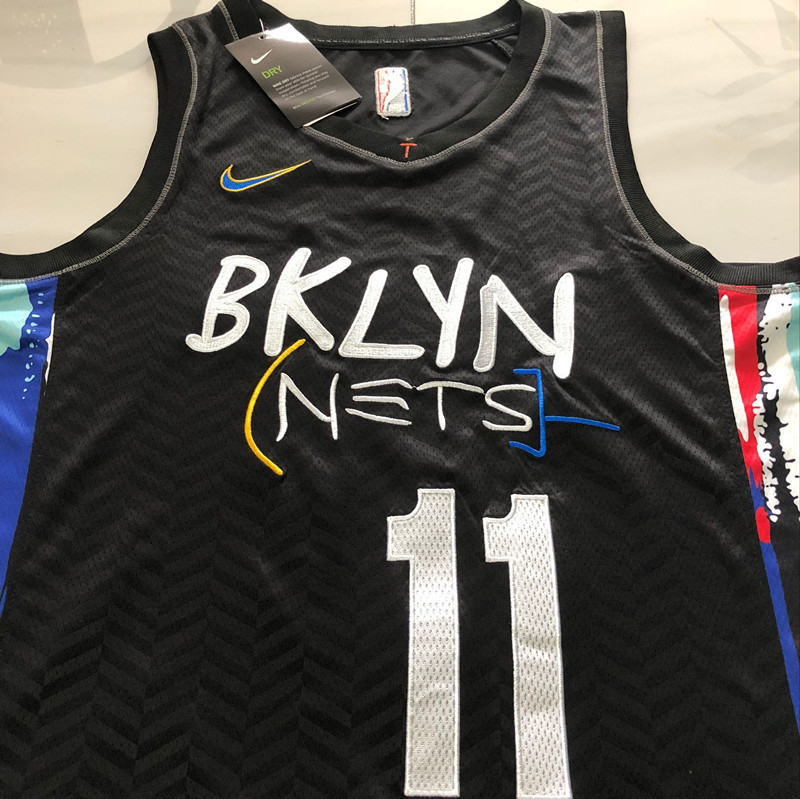 NBA Brooklyn Nets #11 Kyrie Irving Men's Nike 2020-21 City Edition Embroidery Jersey
