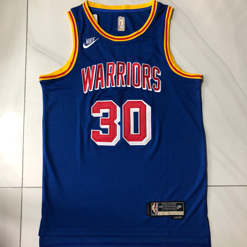 NBA Golden State Warriors #30 Stephen Curry Men's Nike 2021-22 Classic Edition Embroidery Jersey