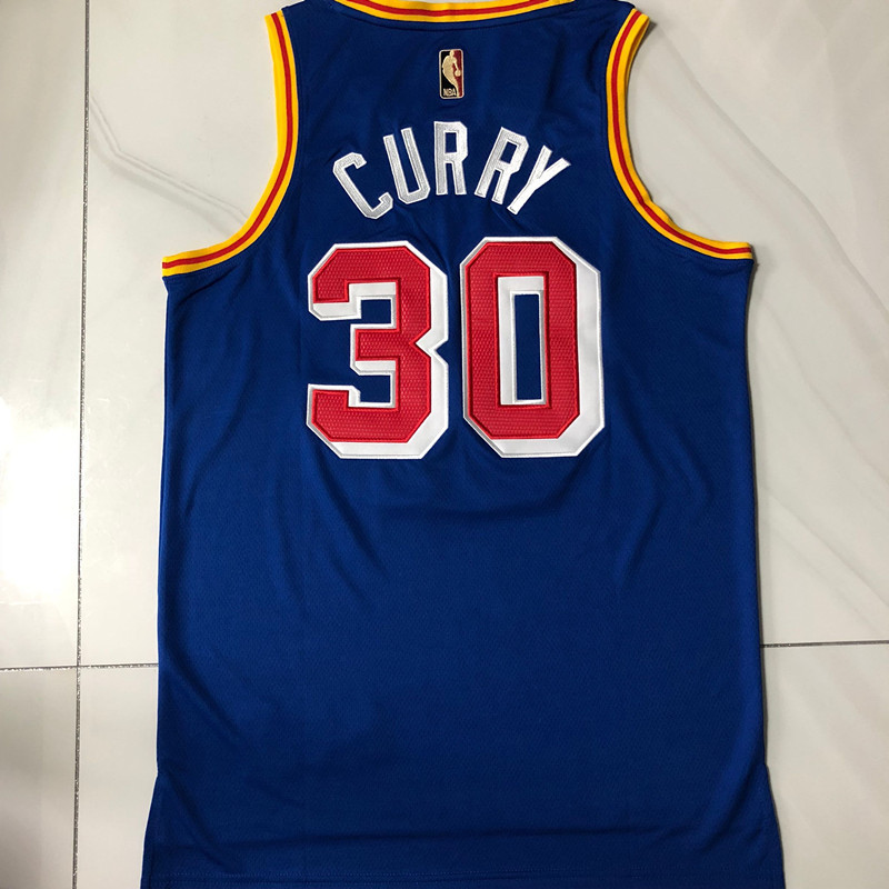 NBA Golden State Warriors #30 Stephen Curry Men's Nike 2021-22 Classic Edition Embroidery Jersey