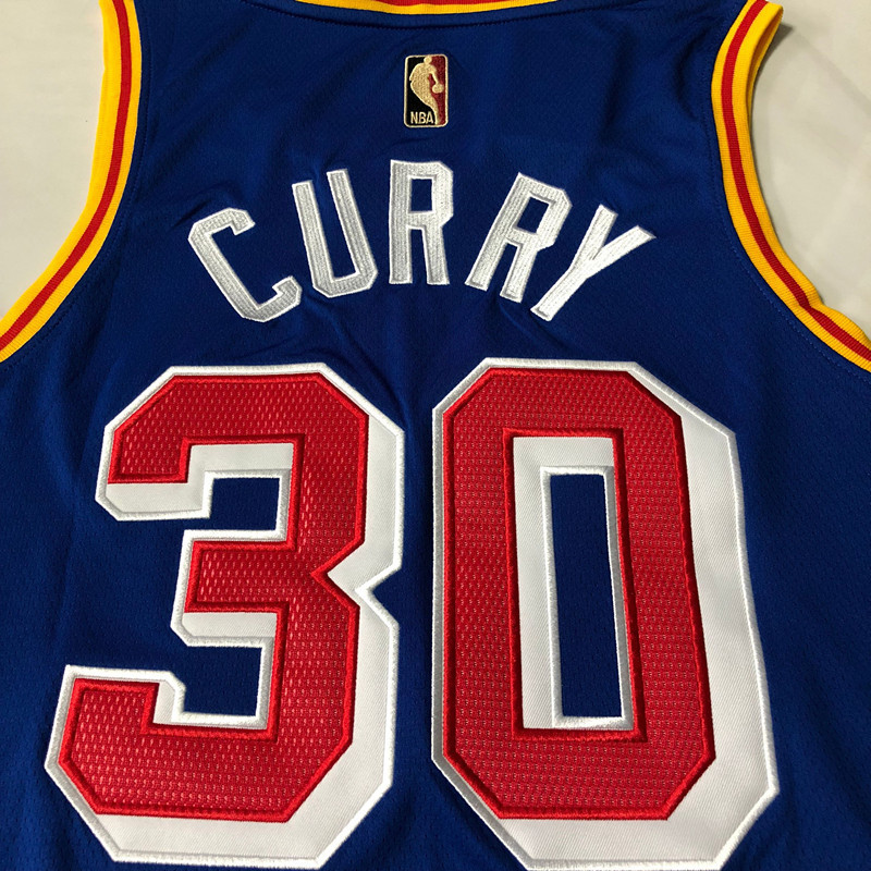 NBA Golden State Warriors #30 Stephen Curry Men's Nike 2021-22 Classic Edition Embroidery Jersey