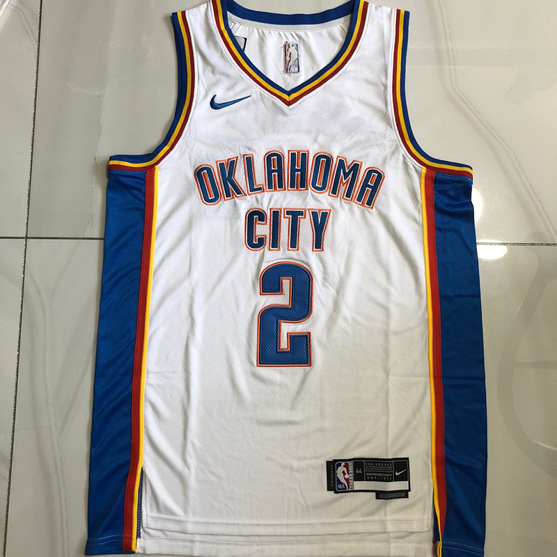 NBA Oklahoma City Thunder #2 Shai Gilgeous-Alexander Men's Nike Association Edition Embroidery Jersey