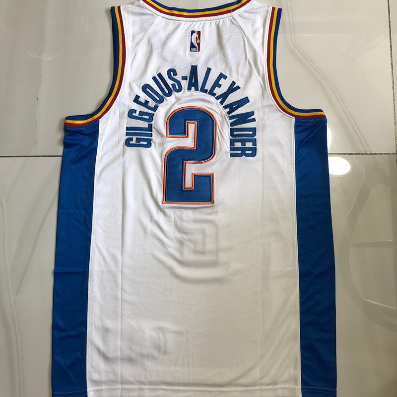 NBA Oklahoma City Thunder #2 Shai Gilgeous-Alexander Men's Nike Association Edition Embroidery Jersey