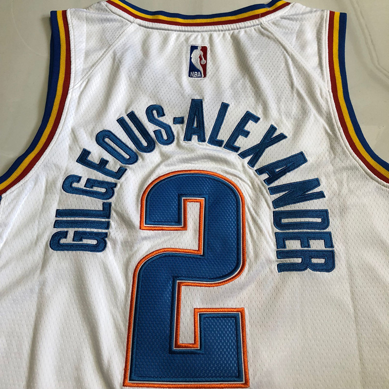 NBA Oklahoma City Thunder #2 Shai Gilgeous-Alexander Men's Nike Association Edition Embroidery Jersey