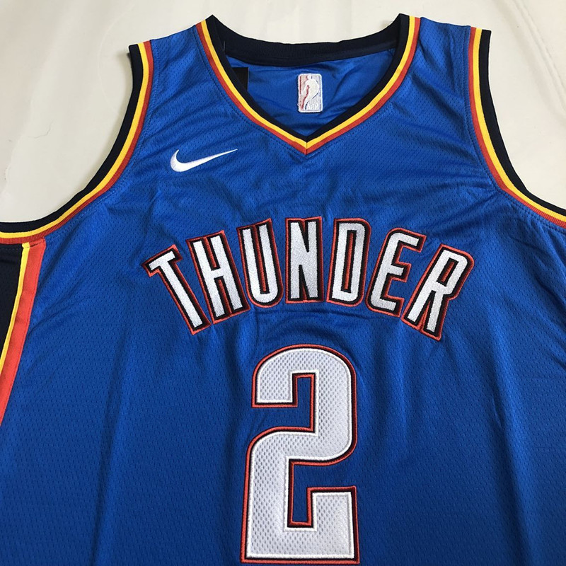 NBA Oklahoma City Thunder #2 Shai Gilgeous-Alexander Men's Nike Icon Edition Embroidery Jersey