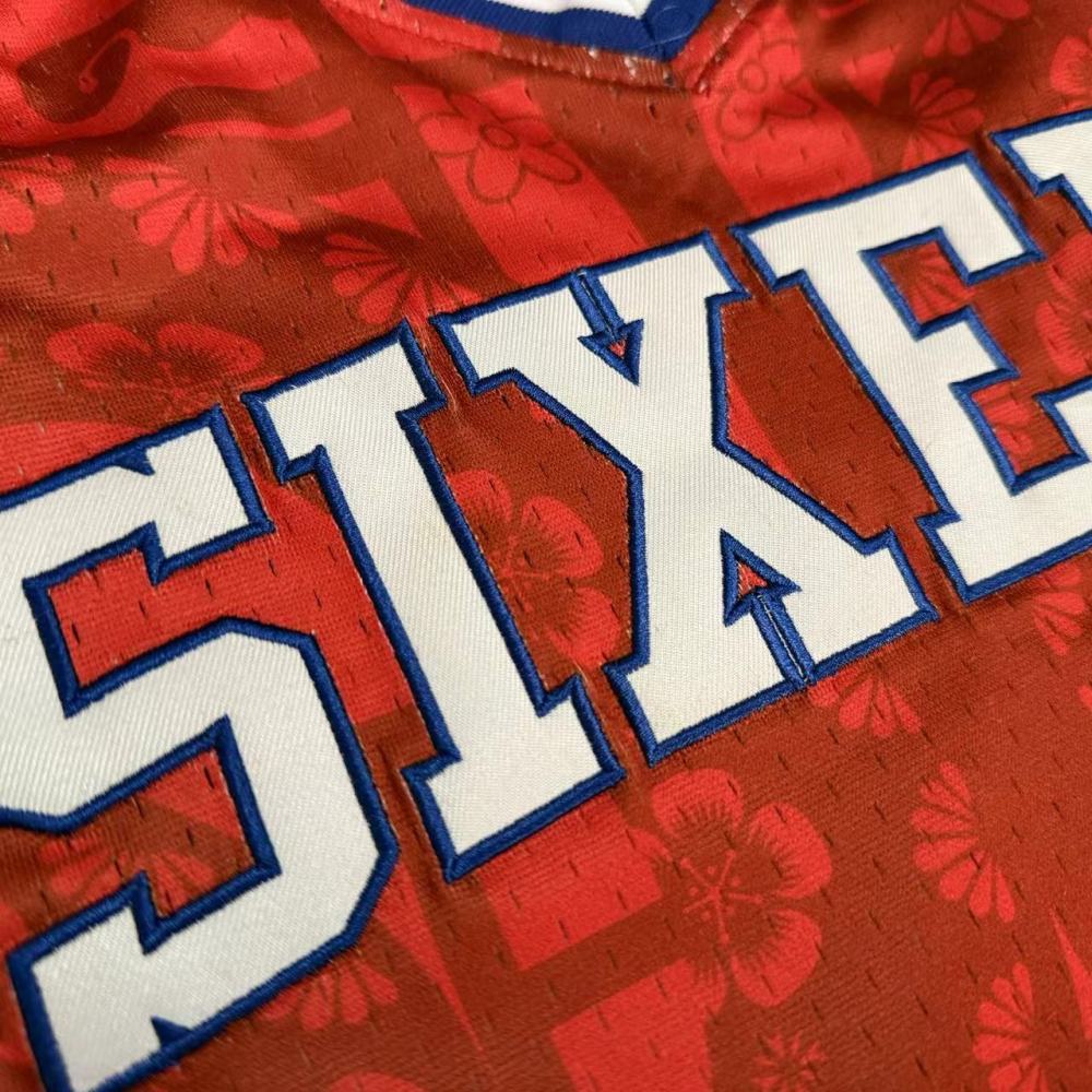 [ New ] 2025 NBA Philadelphia 76ers #3 Allen Iverson Men's M&N Asian Heritage Year of the Snake Embroidery Jersey