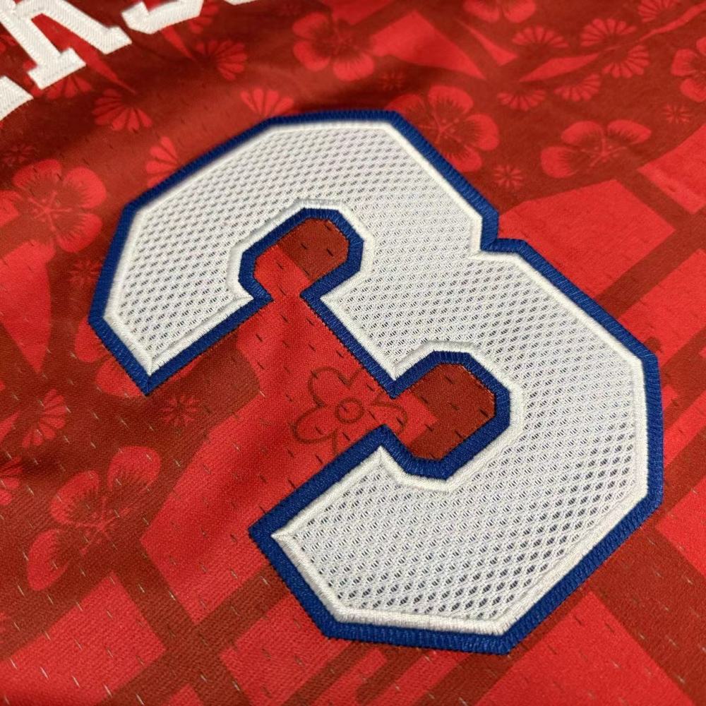 [ New ] 2025 NBA Philadelphia 76ers #3 Allen Iverson Men's M&N Asian Heritage Year of the Snake Embroidery Jersey
