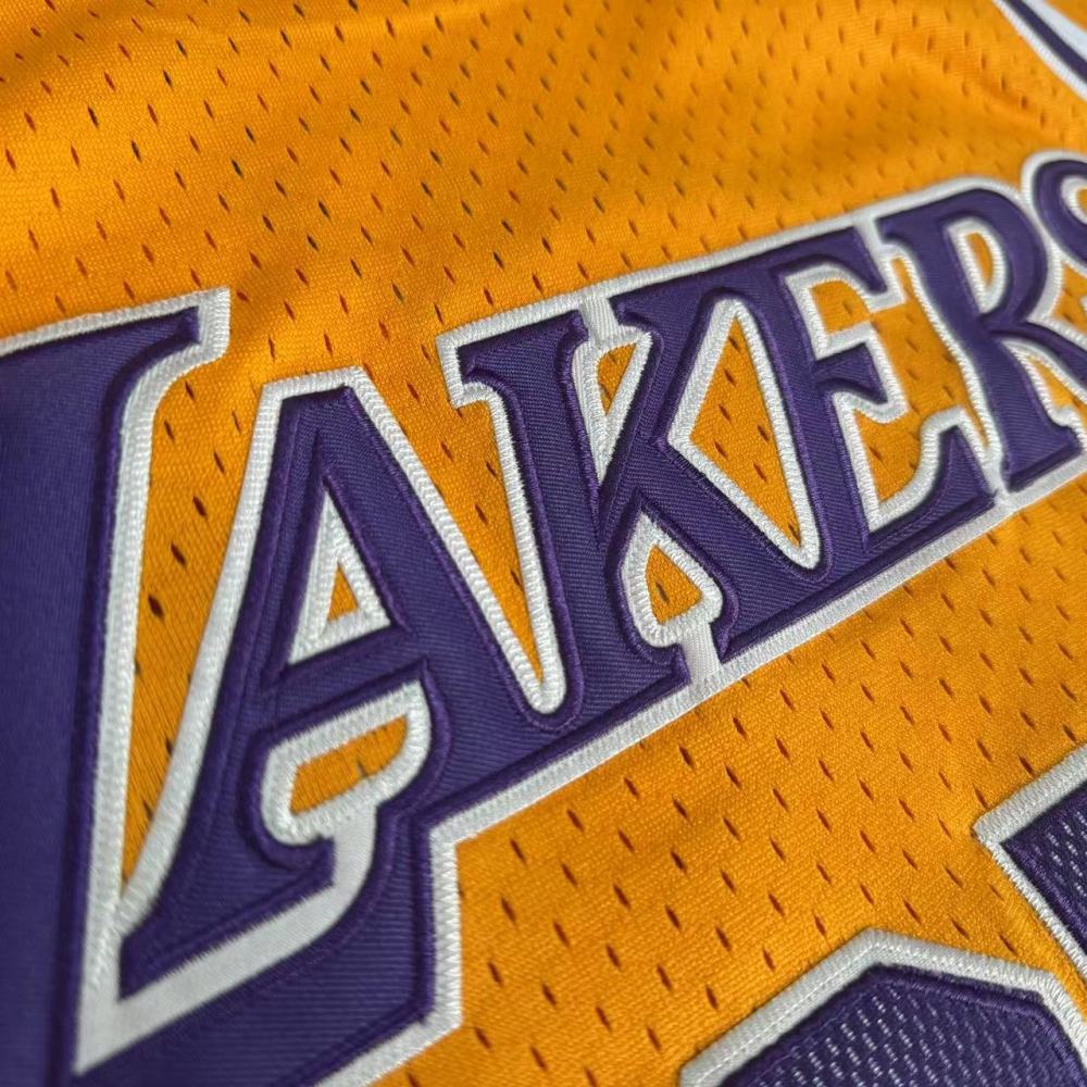 [ New ] 2025 One Piece x NBA Los Angeles Lakers #5656 Luffy Men's M&N Embroidery Jersey