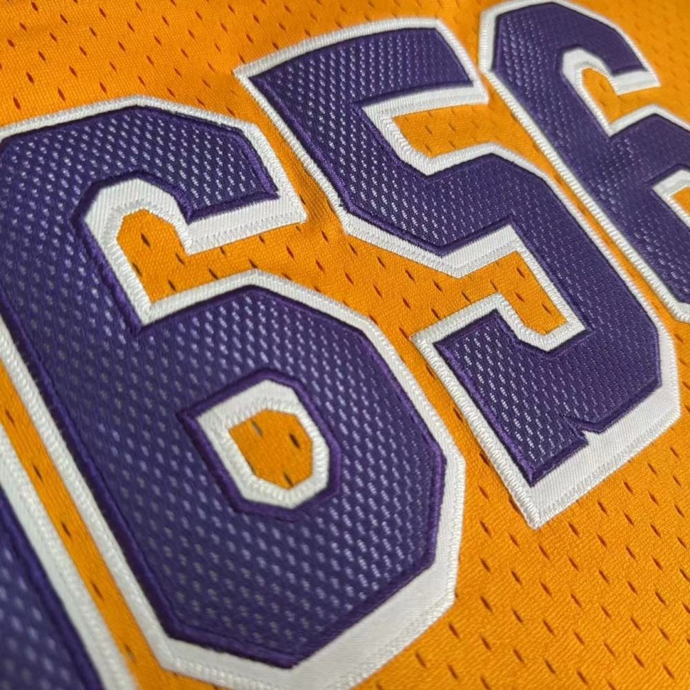 [ New ] 2025 One Piece x NBA Los Angeles Lakers #5656 Luffy Men's M&N Embroidery Jersey