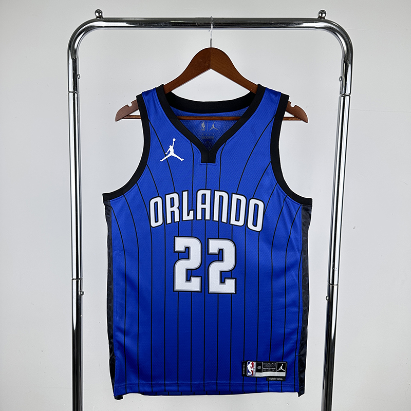 Men's NBA Heat Pressed Jersey Orlando Magic #22 Franz Wagner 2022/23 - Statement Edition