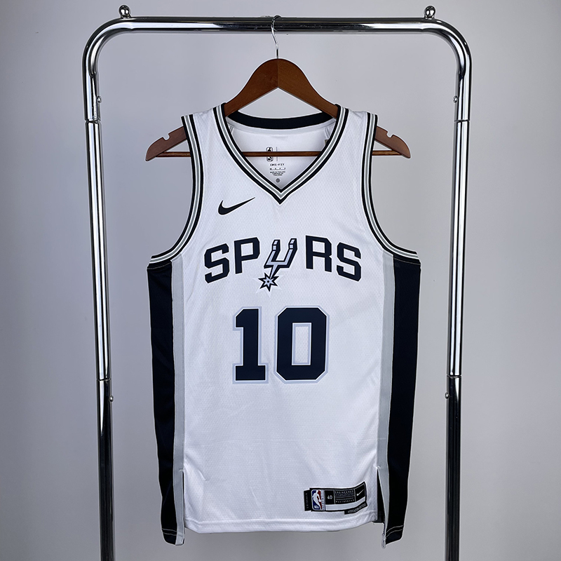 Men's NBA Heat Pressed Jersey San Antonio Spurs #10 Jeremy Sochan 2022/23 - Association Edition