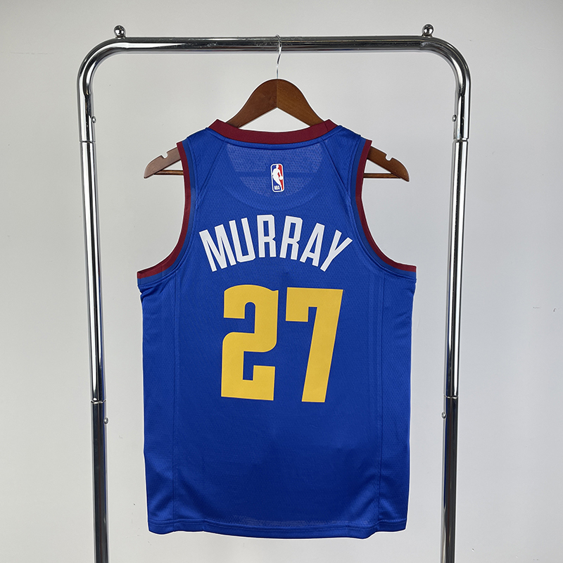 Men's NBA Heat Pressed Jersey Denver Nuggets #27 Jamal Murray 2020/21 - Statement Edition