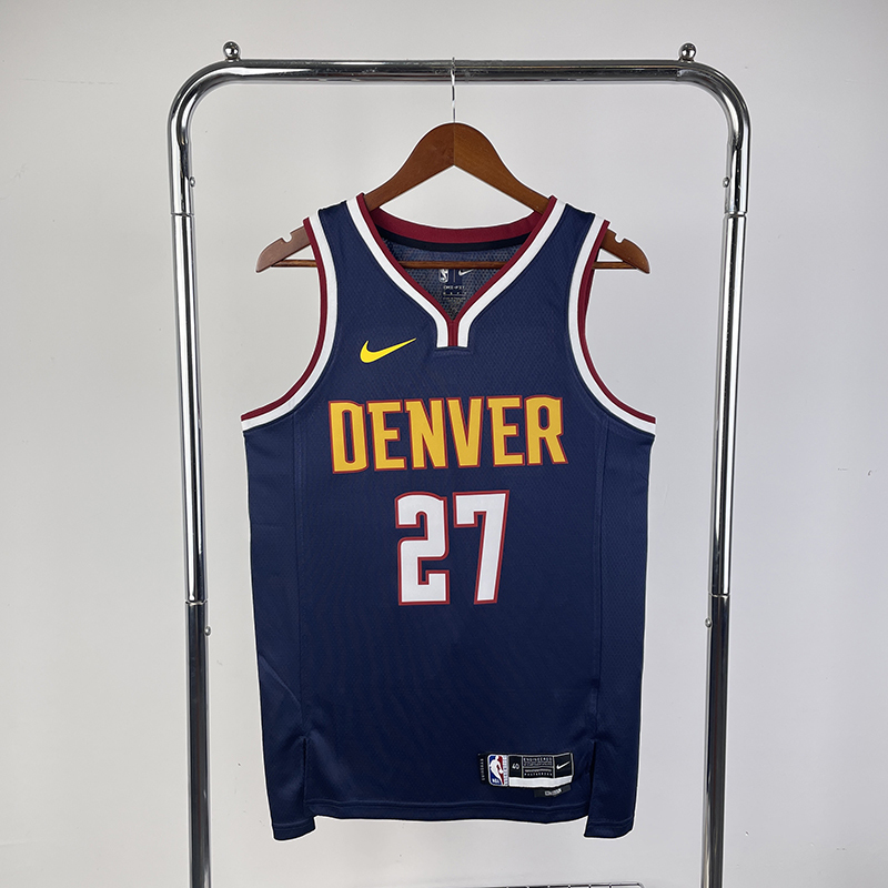 Men's NBA Heat Pressed Jersey Denver Nuggets #27 Jamal Murray 2022/23 - Icon Edition
