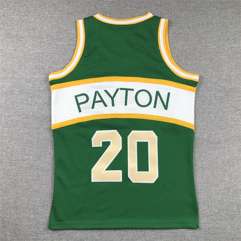 Youth NBA Seattle SuperSonics #20 Gary Payton 1994-95 Hardwood Classics Embroideried Green Jersey
