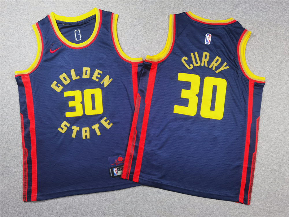 Youth NBA Golden State Warriors #30 Stephen Curry 2024-25 City Edition Embroideried Jersey