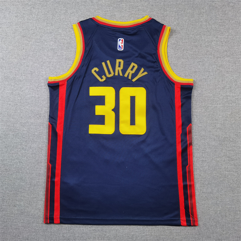 Youth NBA Golden State Warriors #30 Stephen Curry 2024-25 City Edition Embroideried Jersey