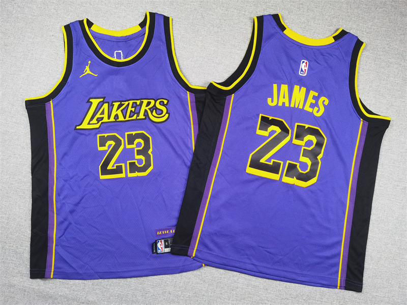 Youth NBA Los Angeles Lakers #23 LeBron James 2024-25 Statement Edition Embroideried Jersey