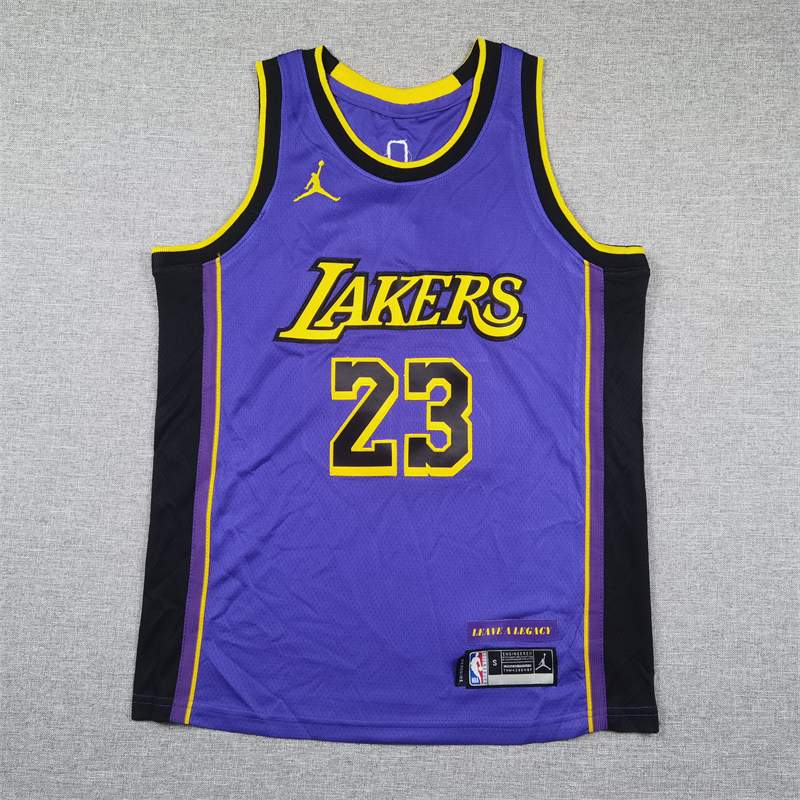 Youth NBA Los Angeles Lakers #23 LeBron James 2024-25 Statement Edition Embroideried Jersey