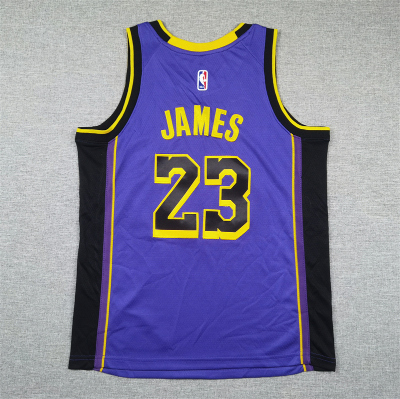Youth NBA Los Angeles Lakers #23 LeBron James 2024-25 Statement Edition Embroideried Jersey