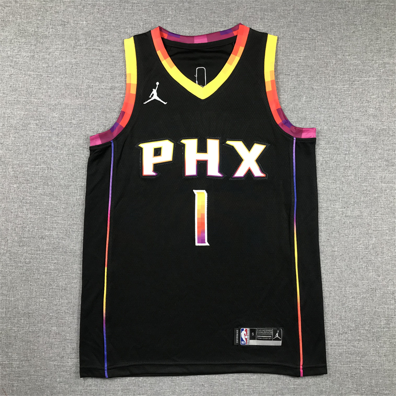 Youth NBA Phoenix Suns #1 Devin Booker 2022-23 Statement Edition Embroideried Jersey