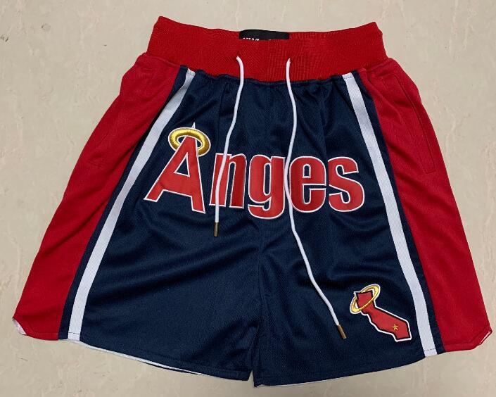 Men's Just ★ Don MLB Los Angeles Angels Navy/Red Stitched Pocket Shorts