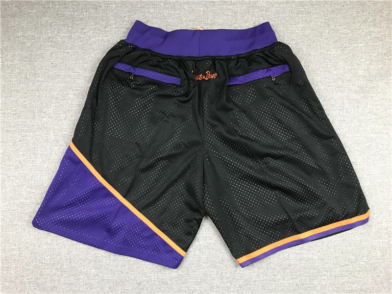 Men's Just ★ Don NBA 1997-98 Phoenix Suns Black/Purple Stitched Shorts