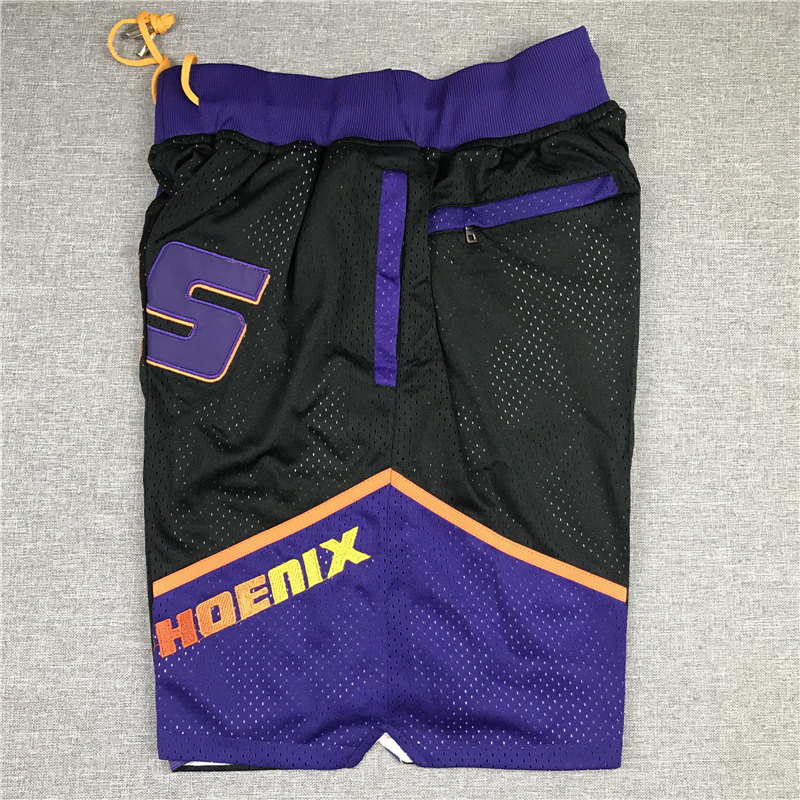 Men's Just ★ Don NBA 1997-98 Phoenix Suns Black/Purple Stitched Shorts