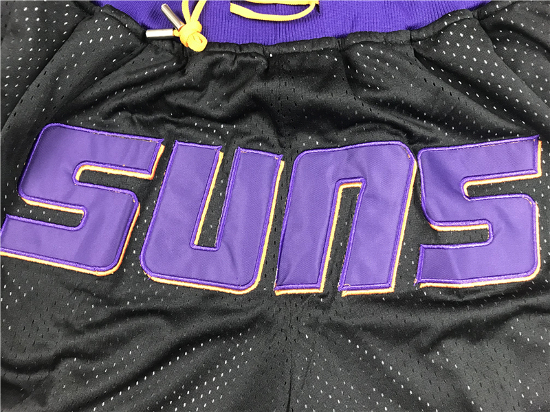 Men's Just ★ Don NBA 1997-98 Phoenix Suns Black/Purple Stitched Shorts
