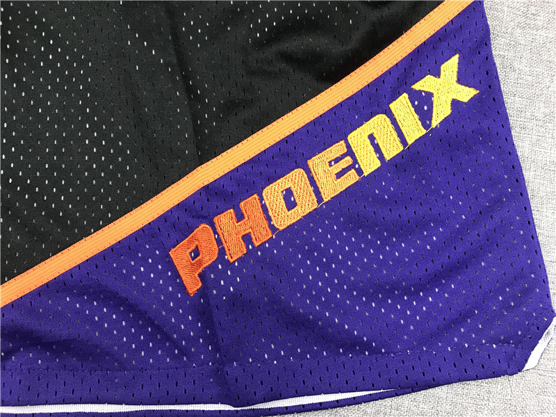 Men's Just ★ Don NBA 1997-98 Phoenix Suns Black/Purple Stitched Shorts