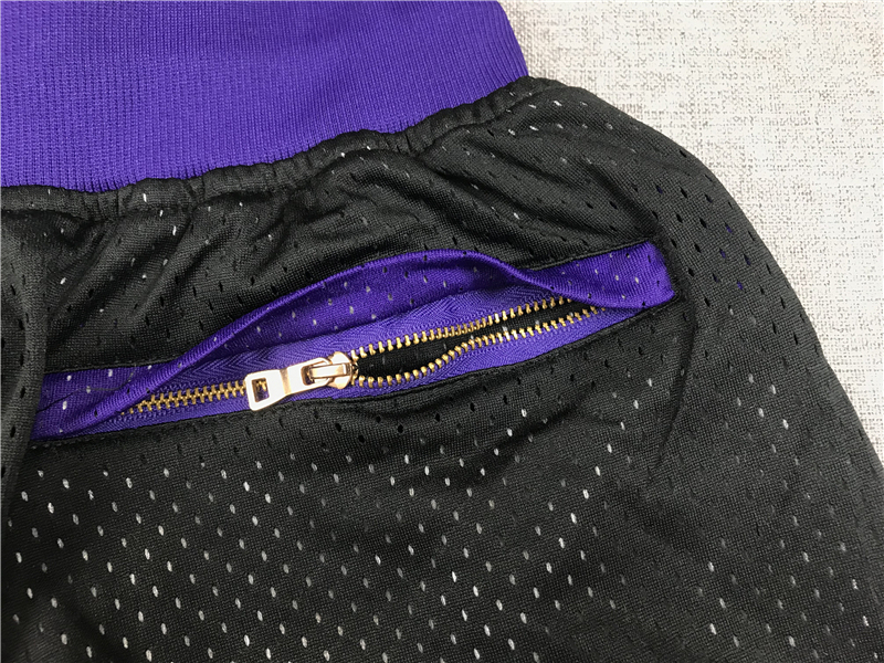 Men's Just ★ Don NBA 1997-98 Phoenix Suns Black/Purple Stitched Shorts