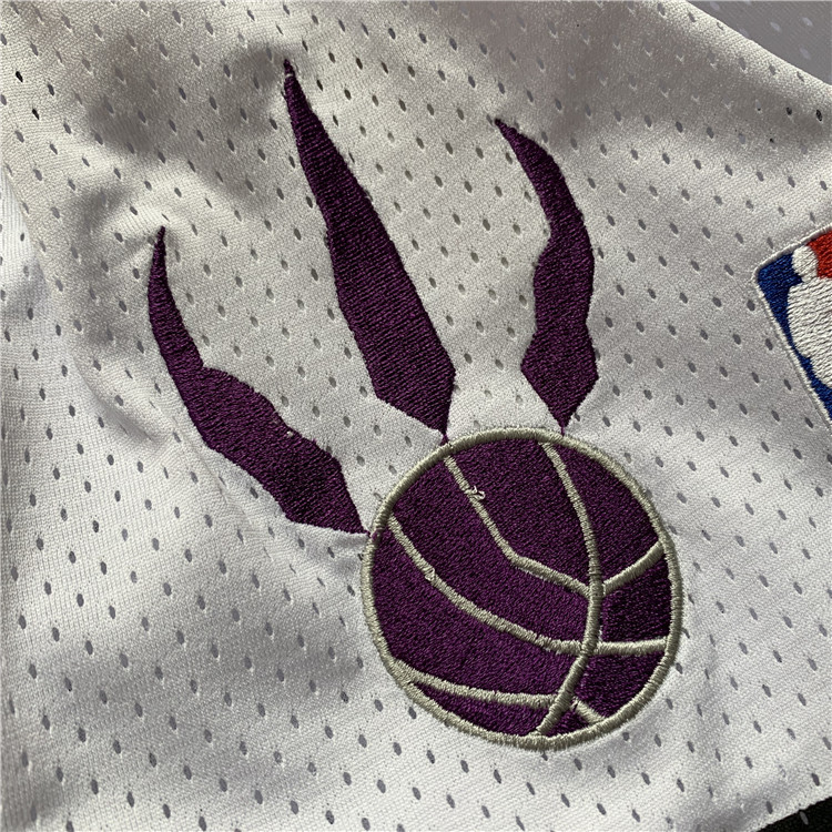 Men's Just ★ Don NBA 1998-99 Toronto Raptors Classic White Stitched Shorts