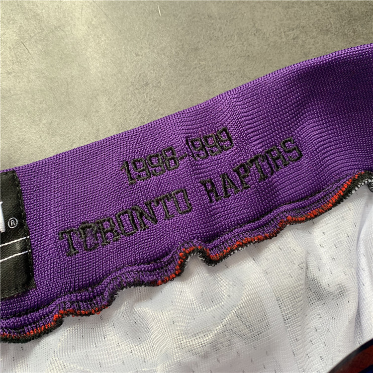 Men's Just ★ Don NBA 1998-99 Toronto Raptors Classic White Stitched Shorts