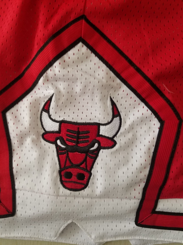 Men's Just ★ Don NBA Chicago Bulls Retro Red Swingman Stitched Shorts