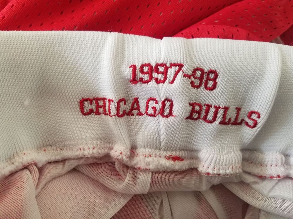 Men's Just ★ Don NBA Chicago Bulls Retro Red Swingman Stitched Shorts