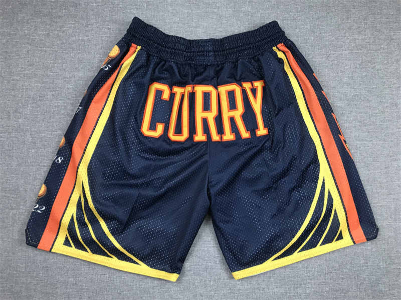 Men's Just ★ Don NBA Golden State Warriors 2021-22 Finals Stitched Navy Shorts