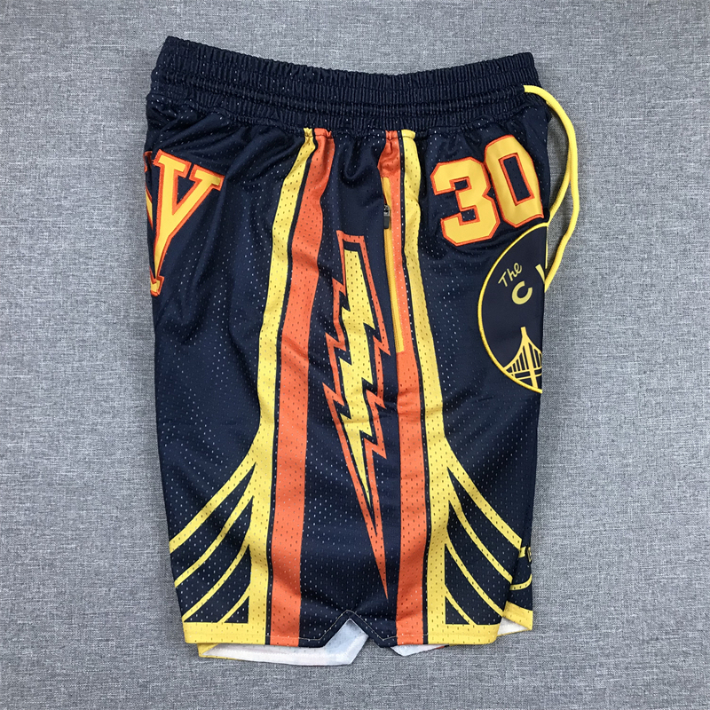 Men's Just ★ Don NBA Golden State Warriors 2021-22 Finals Stitched Navy Shorts