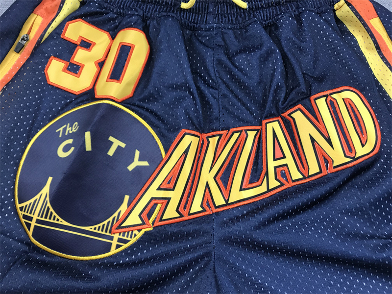 Men's Just ★ Don NBA Golden State Warriors 2021-22 Finals Stitched Navy Shorts