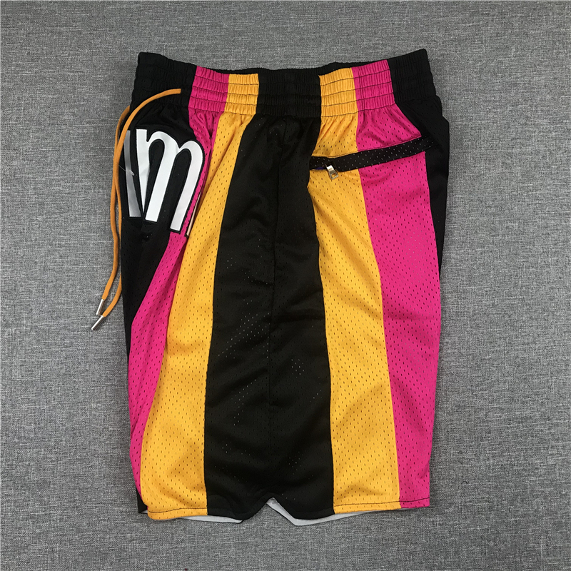 Men's Just ★ Don NBA Miami Heat Black Stitched Pocket Shorts