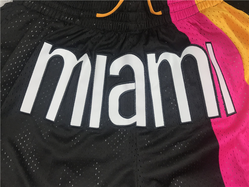 Men's Just ★ Don NBA Miami Heat Black Stitched Pocket Shorts