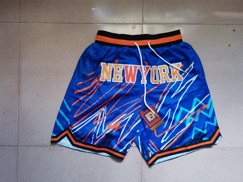 Men's Just ★ Don NBA New York Knicks Limited Stitched Pocket Shorts