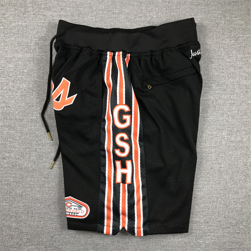 Men's Just ★ Don NFL Chicago Bears Black Stitched Pocket Shorts