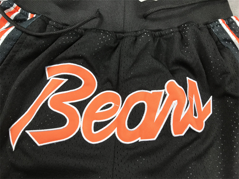 Men's Just ★ Don NFL Chicago Bears Black Stitched Pocket Shorts