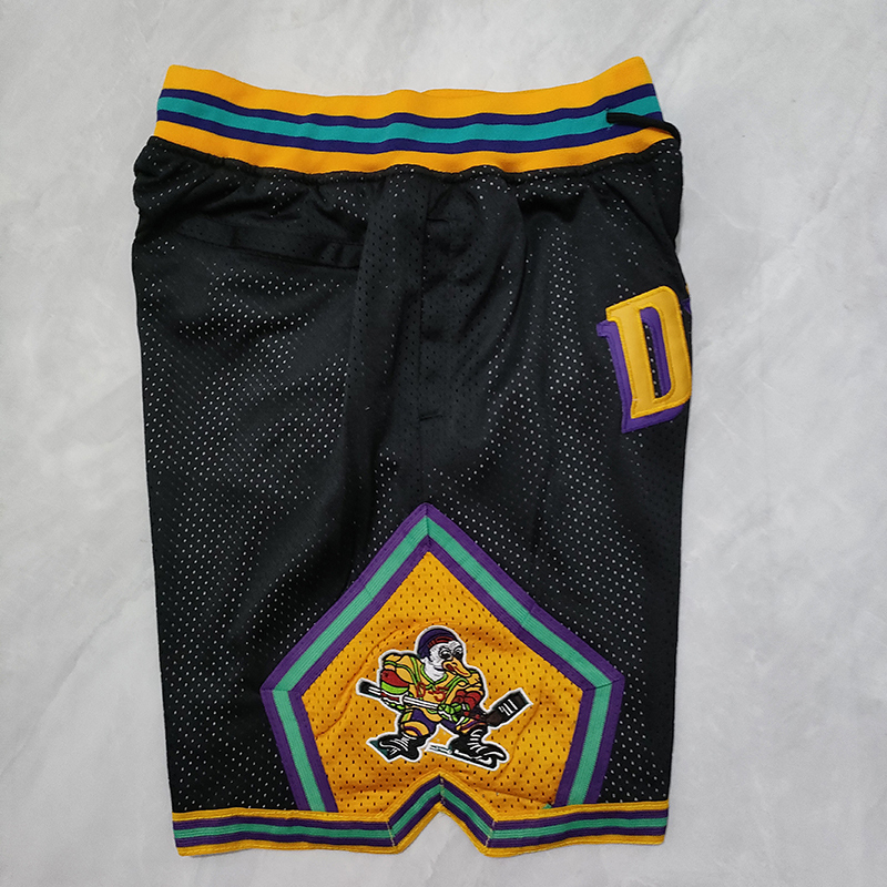 Men's Just ★ Don NHL Anaheim Ducks Black Stitched Pocket Shorts