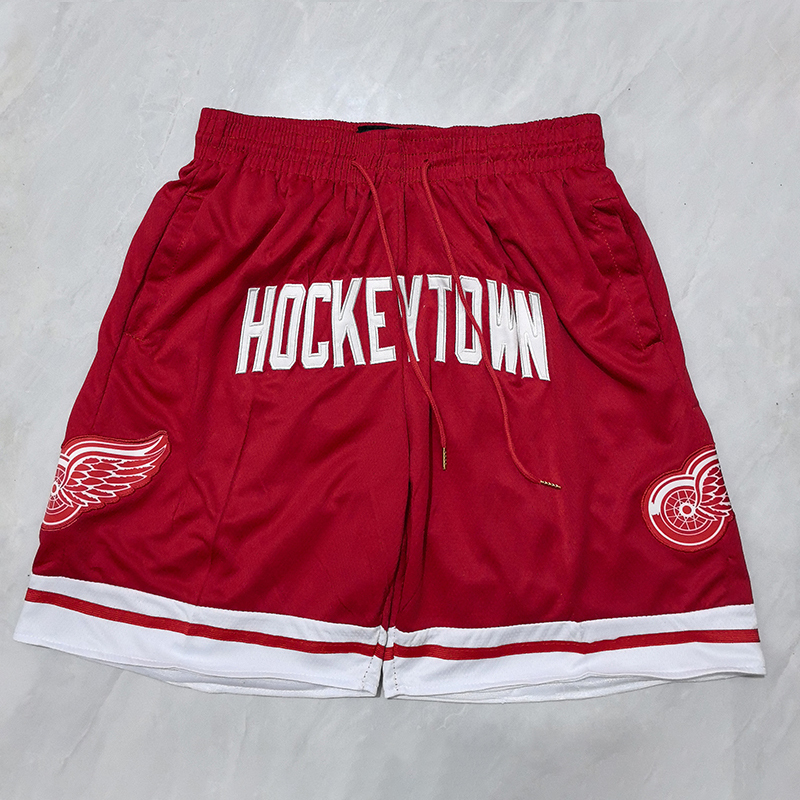 Men's Just ★ Don NHL Detroit Red Wings Stitched Pocket Shorts