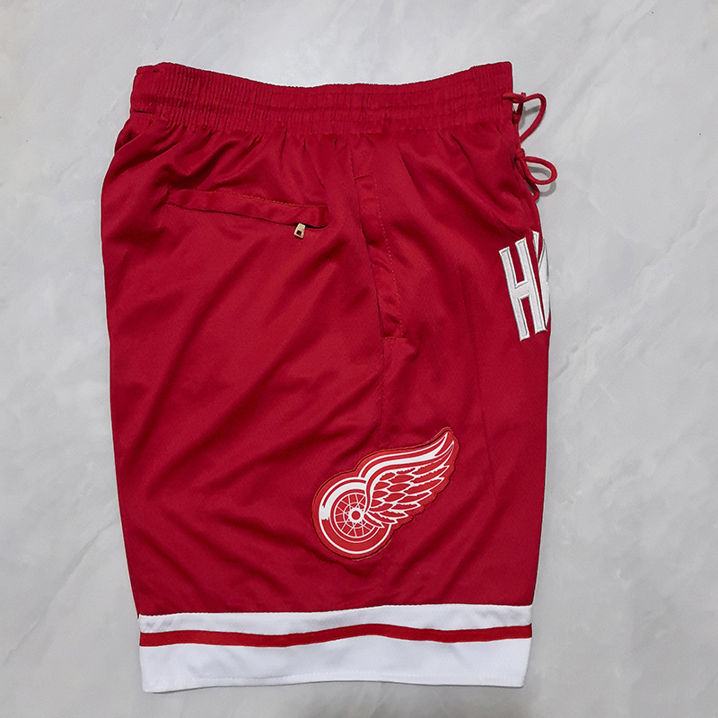 Men's Just ★ Don NHL Detroit Red Wings Stitched Pocket Shorts