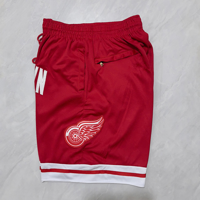 Men's Just ★ Don NHL Detroit Red Wings Stitched Pocket Shorts