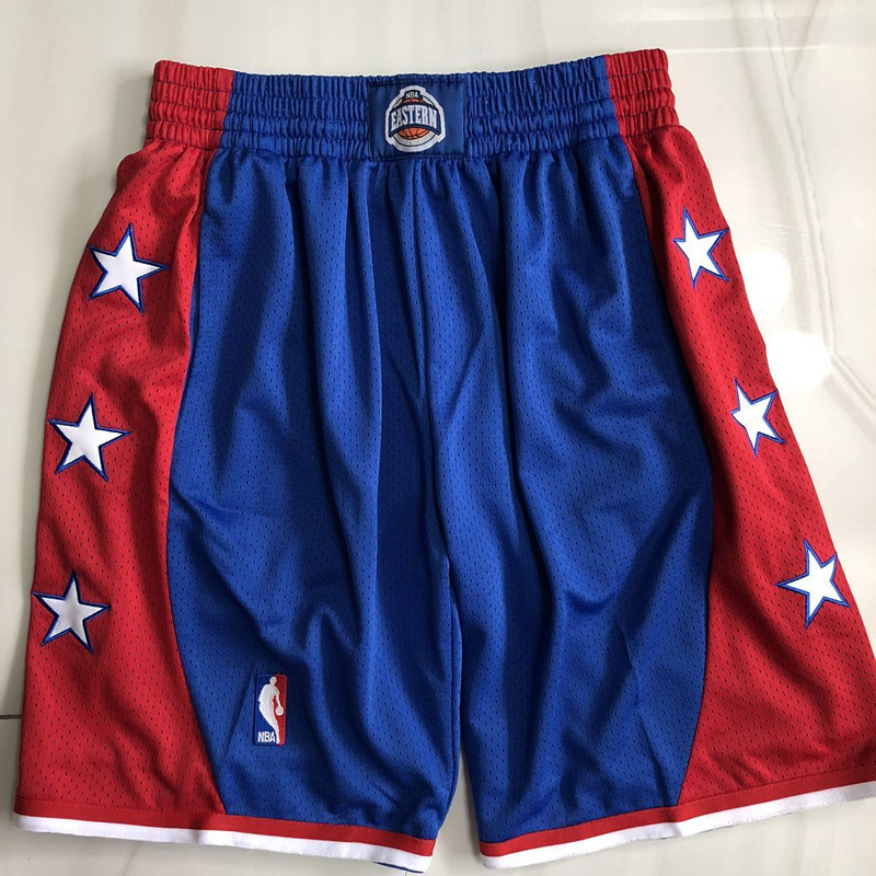 Men's NBA 2004 All-Star Mitchell & Ness Blue Embroidery Shorts