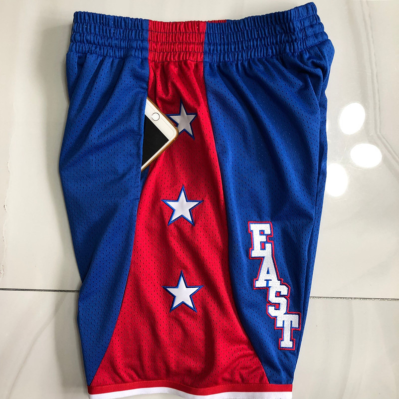 Men's NBA 2004 All-Star Mitchell & Ness Blue Embroidery Shorts