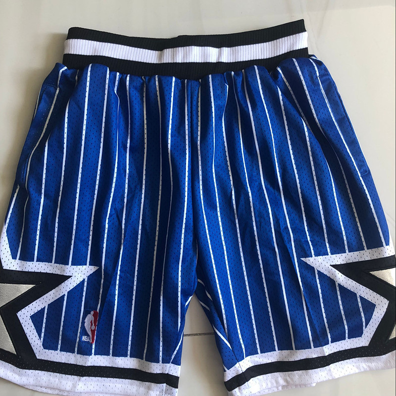 Men's NBA Orlando Magic Mitchell & Ness Throwback Blue Embroidery Shorts